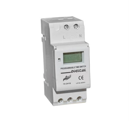 Ceas programator digital, 24 ore, 2 module, 230V, 16A, Adeleq 02-376, alternativo.ro