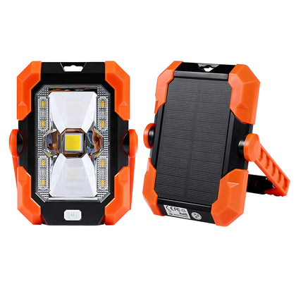 Corp de iluminat LED portabil, cu panou solar, 6W, 4400mAh, 6000K, IP65, Aledio A0383A06, alternativo.ro