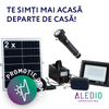 2 x Kit sistem solar, 40W, 18Ah, cu lanterna si iesire USB, bec LED, proiector, boxa bluetooth, panou solar inclus, Aledio + 1 x Lanterna LED, solara, multifunctionala, 5W, 2000mAh, Aledio