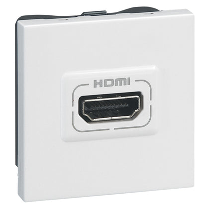 Priza HDMI 1.3, 2 module, tip A, alb, Mosaic 078768, alternativo.ro