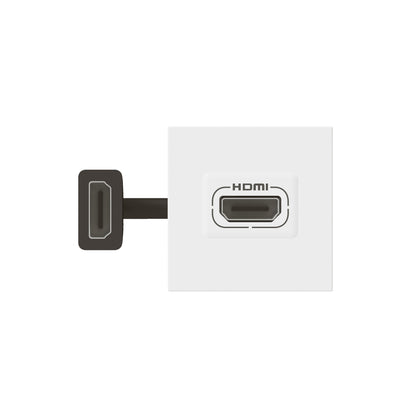 Priza HDMI 1.4, 2 module, tip A, precablata, alb, Mosaic 078979L, alternativo.ro