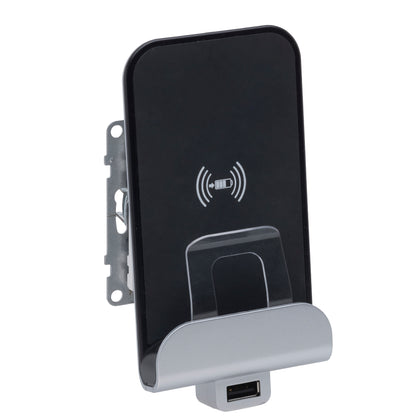 Priza incarcator Wireless si USB Tip A, alb, Suno 721134, , alternativo.ro